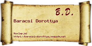 Baracsi Dorottya névjegykártya